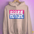 Assume Nothing Bisexual Pride Flag Hoodie - Light Pink